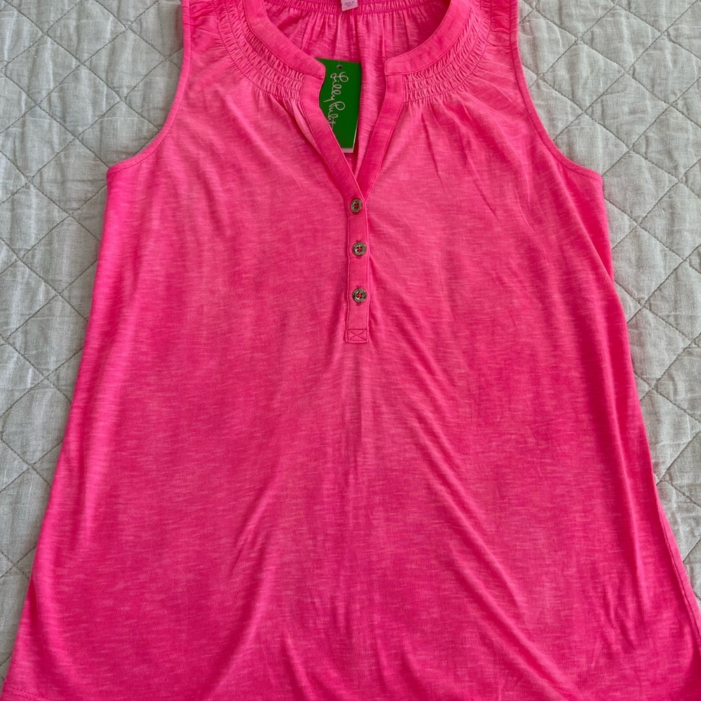 NWT! Lilly Pulitzer Essie Sleeveless Pink Top